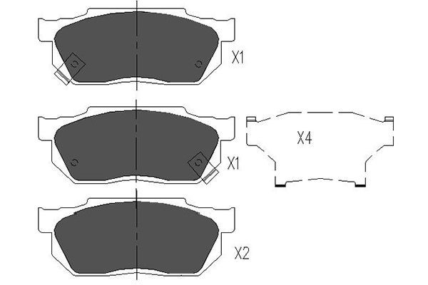 Bromsbeläggsats, Framaxel Kavo parts KBP-2001 KAVO PARTS