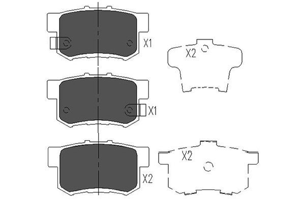 Bromsbeläggsats, Bakaxel KAVO PARTS