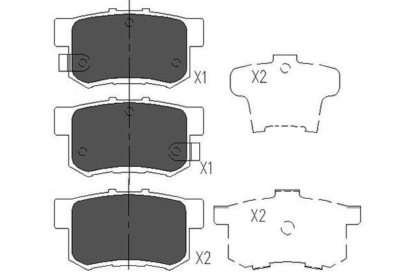 Bromsbeläggsats, Bakaxel KAVO PARTS
