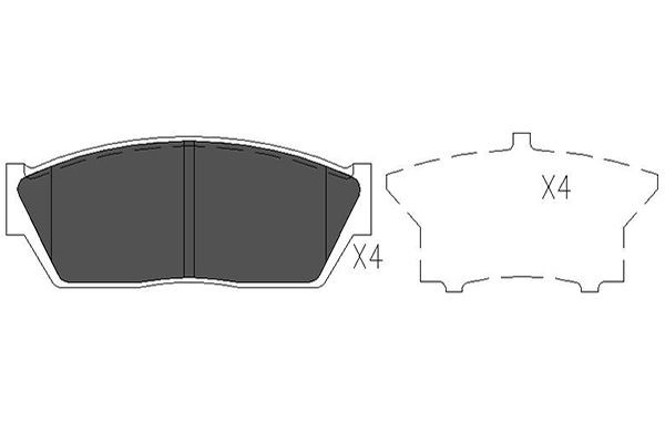 Bromsbeläggsats, Framaxel Kavo parts KBP-2017 KAVO PARTS
