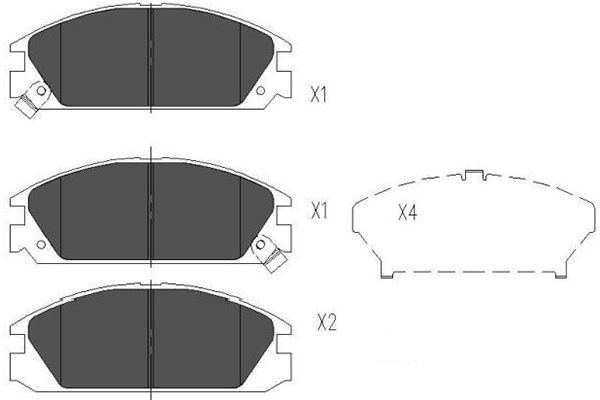 Bromsbeläggsats, Framaxel Kavo parts KBP-2020 KAVO PARTS