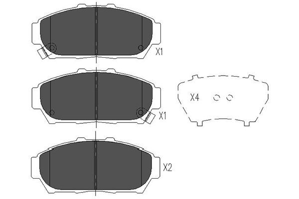 Bromsbeläggsats, Framaxel Kavo parts KBP-2030 KAVO PARTS