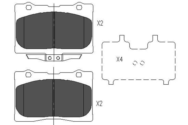 Bromsbeläggsats, Framaxel Kavo parts KBP-2039 KAVO PARTS Bromsbeläggsats, Framaxel Kavo parts KBP-2039 KAVO PARTS