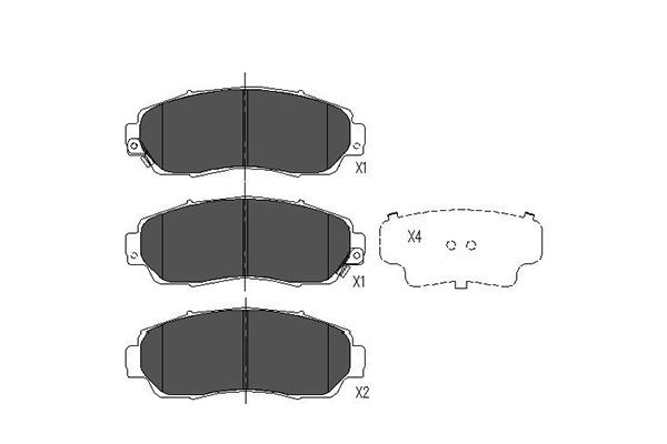 Bromsbeläggsats, Framaxel Kavo parts KBP-2046 KAVO PARTS