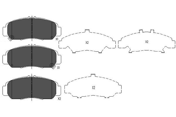 Bromsbeläggsats, Framaxel Kavo parts KBP-2047 KAVO PARTS