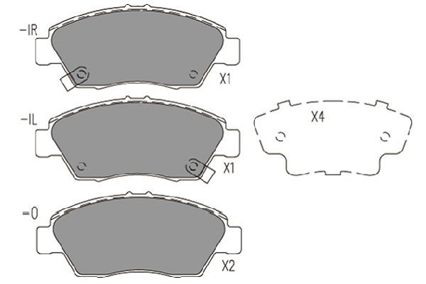Bromsbeläggsats, Framaxel Kavo parts KBP-2056 KAVO PARTS