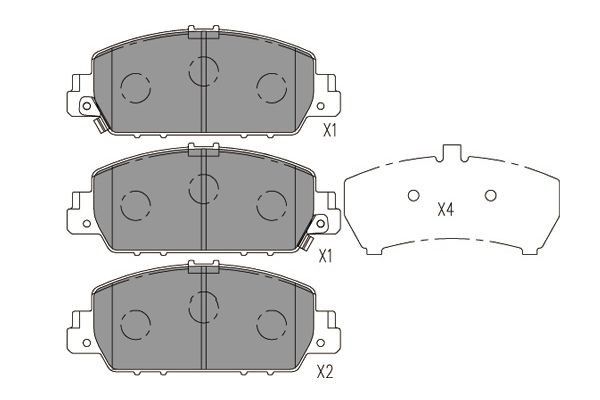 Bromsbeläggsats, Framaxel Kavo parts KBP-2058 KAVO PARTS
