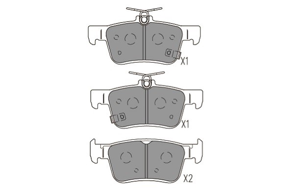 Bromsbeläggsats, Bakaxel Kavo parts KBP-2068 KAVO PARTS