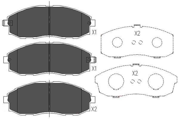 Bromsbeläggsats, Framaxel Kavo parts KBP-3003 KAVO PARTS