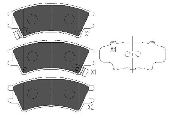 Bromsbeläggsats, Framaxel Kavo parts KBP-3004 KAVO PARTS