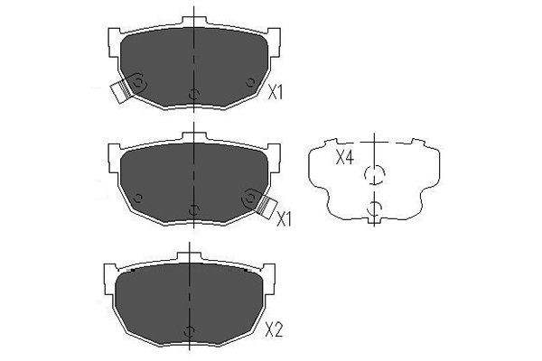 Bromsbeläggsats, Bakaxel KAVO PARTS