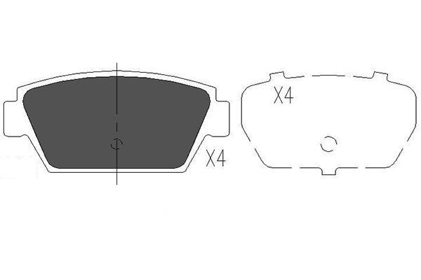 Bromsbeläggsats, Framaxel, Bakaxel Kavo parts KBP-3010 KAVO PARTS