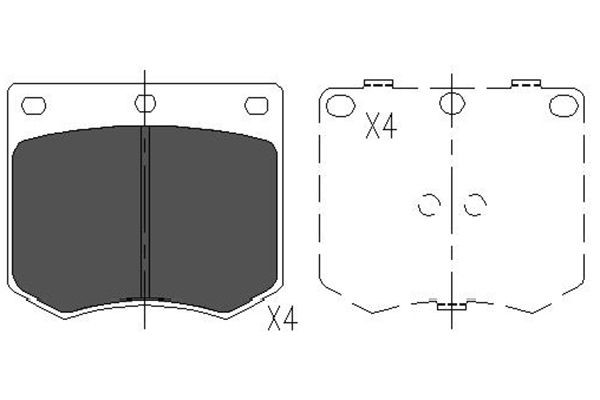 Bromsbeläggsats, Framaxel Kavo parts KBP-3012 KAVO PARTS
