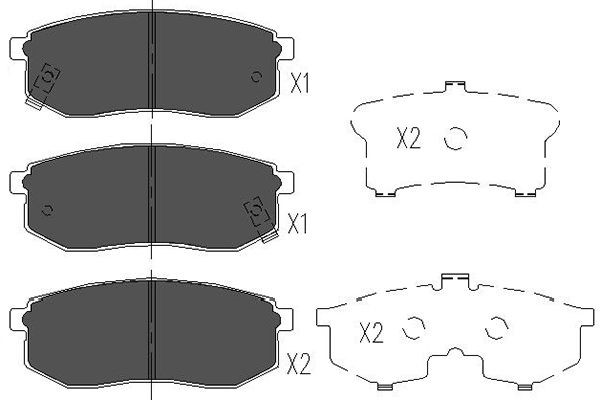 Bromsbeläggsats, Bakaxel, Framaxel Kavo parts KBP-3013 KAVO PARTS