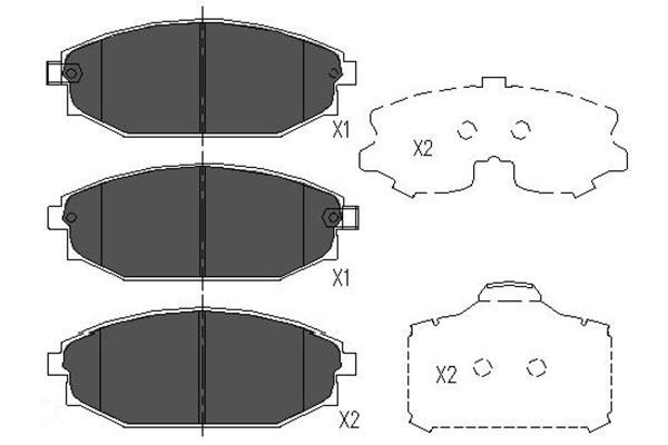 Bromsbeläggsats, Framaxel Kavo parts KBP-3014 KAVO PARTS