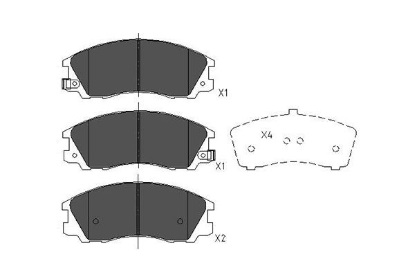 Bromsbeläggsats, Framaxel Kavo parts KBP-3016 KAVO PARTS