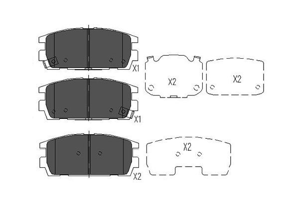 Bromsbeläggsats, Bakaxel Kavo parts KBP-3017 KAVO PARTS