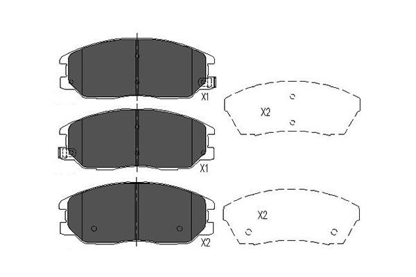 Bromsbeläggsats, Framaxel Kavo parts KBP-3021 KAVO PARTS