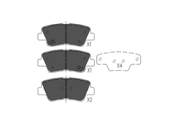 Bromsbeläggsats, Bakaxel KAVO PARTS