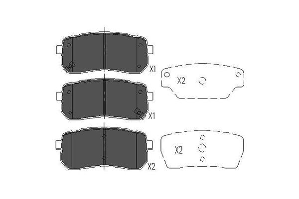 Bromsbeläggsats, Bakaxel Kavo parts KBP-3026 KAVO PARTS