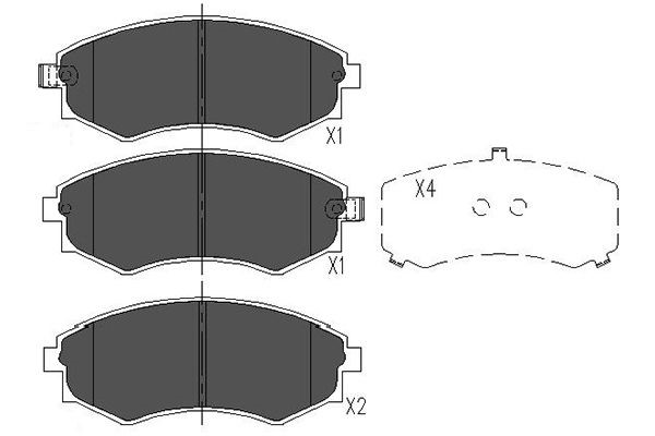Bromsbeläggsats, Framaxel Kavo parts KBP-3027 KAVO PARTS