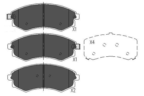 Bromsbeläggsats, Framaxel Kavo parts KBP-3029 KAVO PARTS