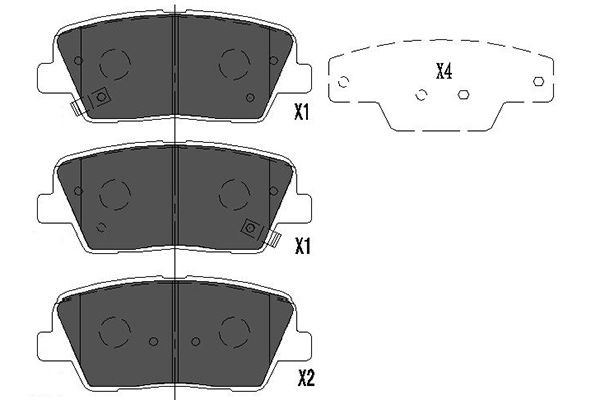 Bromsbeläggsats, Bakaxel KAVO PARTS