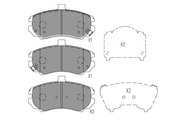 Bromsbeläggsats, Framaxel Kavo parts KBP-3038 KAVO PARTS