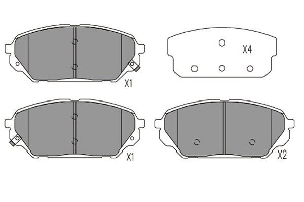 Bromsbeläggsats, Framaxel Kavo parts KBP-3039 KAVO PARTS
