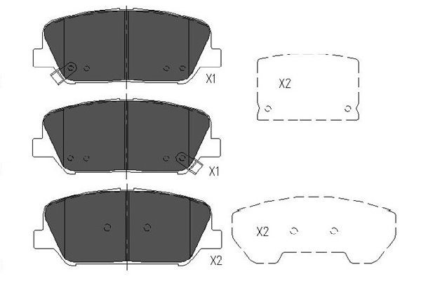 Bromsbeläggsats, Framaxel KAVO PARTS