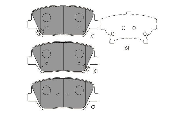 Bromsbeläggsats, Framaxel Kavo parts KBP-3050 KAVO PARTS