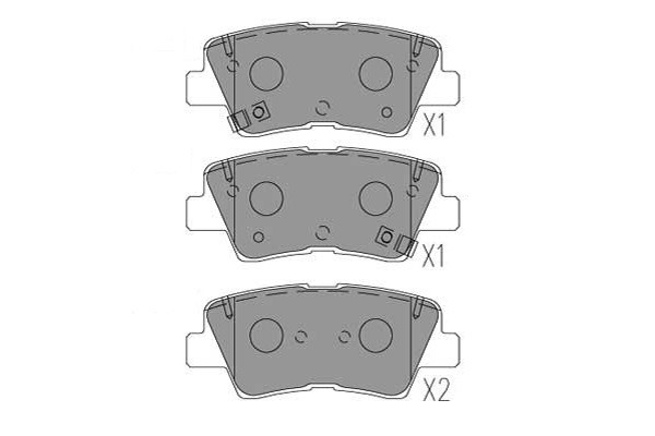 Bromsbeläggsats, Bakaxel Kavo parts KBP-3053 KAVO PARTS