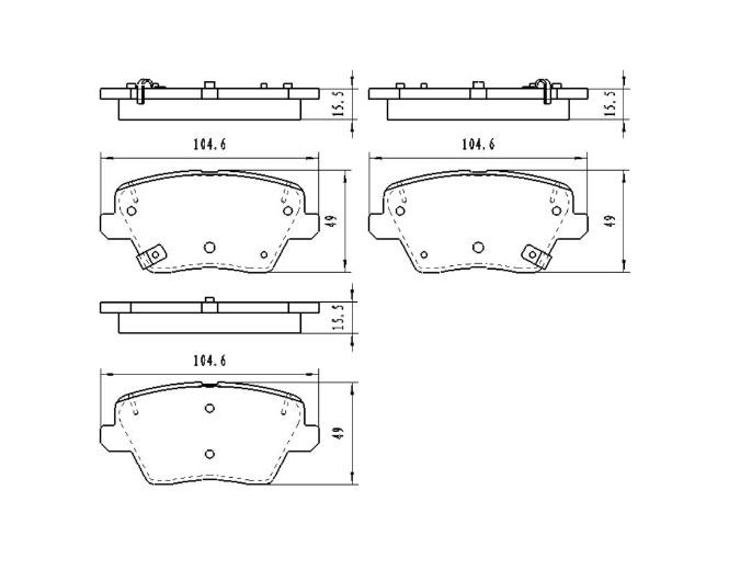 Bromsbeläggsats, Bakaxel KAVO PARTS