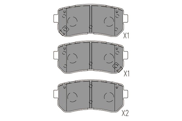 Bromsbeläggsats, Bakaxel KAVO PARTS