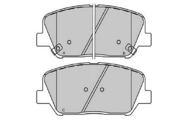 Bromsbeläggsats, Framaxel Kavo parts KBP-3060 KAVO PARTS