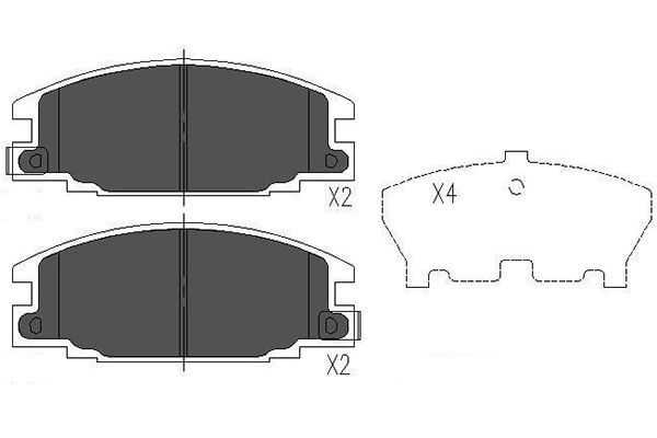 Bromsbeläggsats, Framaxel Kavo parts KBP-3503 KAVO PARTS
