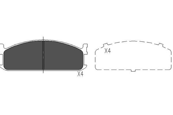 Bromsbeläggsats, Framaxel Kavo parts KBP-3505 KAVO PARTS