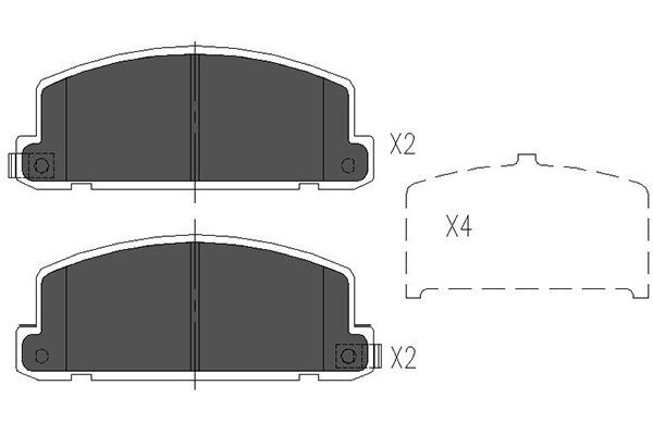 Bromsbeläggsats, Framaxel Kavo parts KBP-3506 KAVO PARTS