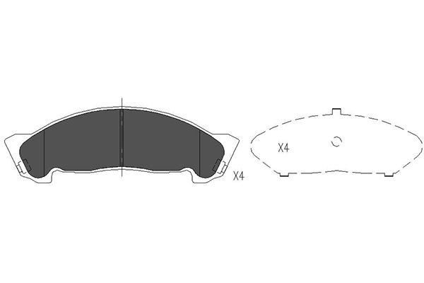 Bromsbeläggsats, Framaxel Kavo parts KBP-3508 KAVO PARTS