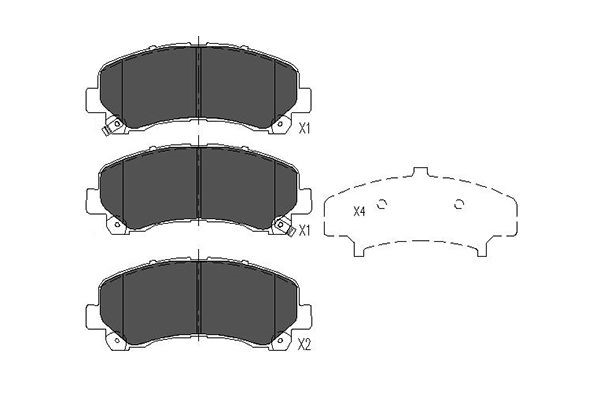 Bromsbeläggsats, Framaxel KAVO PARTS