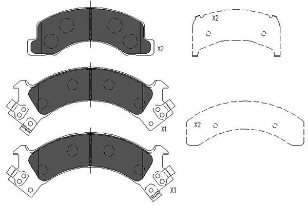 Bromsbeläggsats, Framaxel Kavo parts KBP-3516 KAVO PARTS
