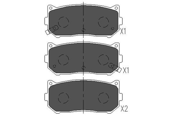 Bromsbeläggsats, Bakaxel Kavo parts KBP-4001 KAVO PARTS