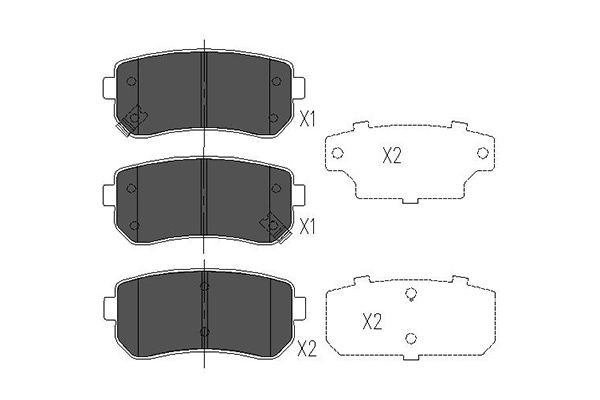 Bromsbeläggsats, Bakaxel KAVO PARTS