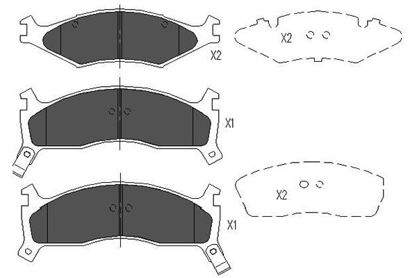 Bromsbeläggsats, Framaxel Kavo parts KBP-4008 KAVO PARTS