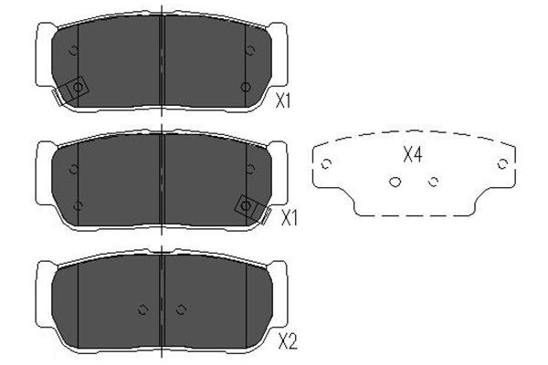 Bromsbeläggsats, Bakaxel KAVO PARTS