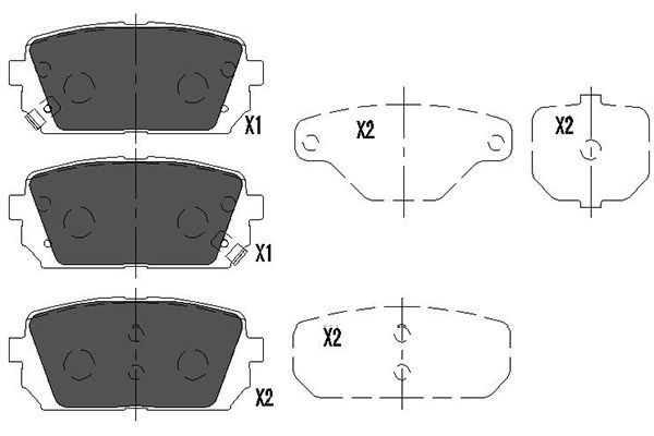 Bromsbeläggsats, Bakaxel Kavo parts KBP-4019 KAVO PARTS