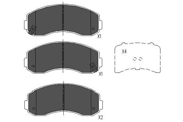 Bromsbeläggsats, Framaxel Kavo parts KBP-4021 KAVO PARTS