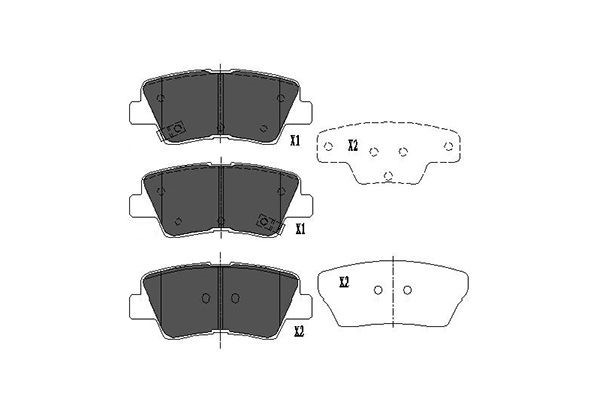 Bromsbeläggsats, Bakaxel Kavo parts KBP-4022 KAVO PARTS