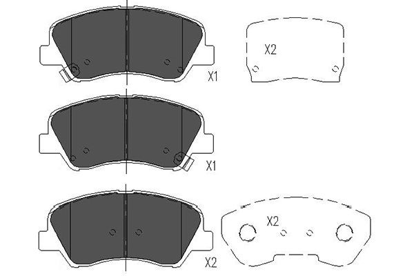 Bromsbeläggsats, Framaxel Kavo parts KBP-4023 KAVO PARTS