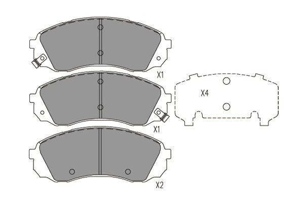 Bromsbeläggsats, Framaxel Kavo parts KBP-4024 KAVO PARTS
